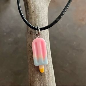 Simple Popsicle Ice Cream Charm Necklace Choker Resin Emo Punk Minimalist Y2k